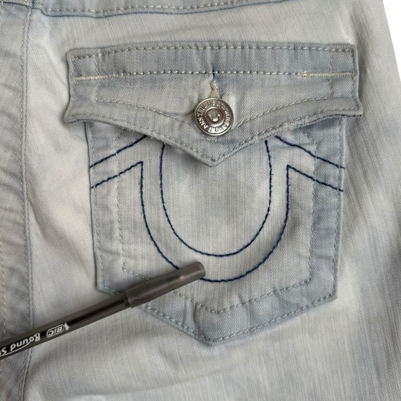 True Religion Jennie Curvy Mid Rise Flap Single Needle Skinny Jeans Sz 27 Blue - Picture 6 of 15